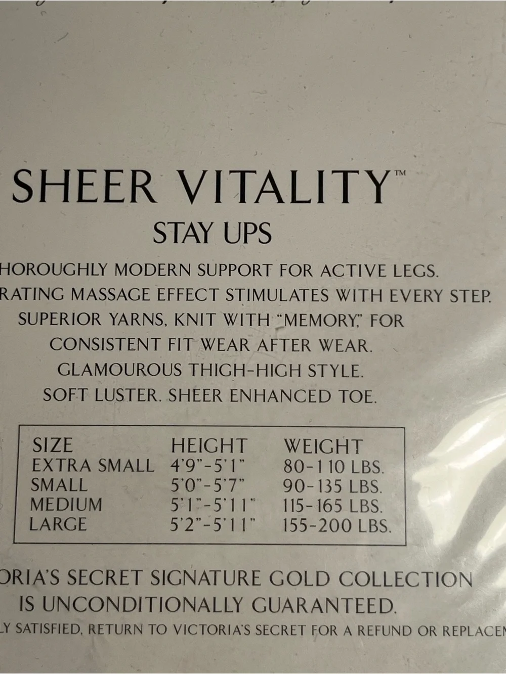 VINTAGE VICTORIA SECRET Sheer Vitality Black Thigh-High Stockings - Small ๐๐๐ - Picture 6 of 6
